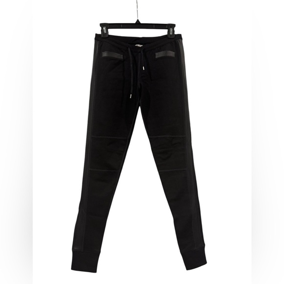 NUX Pants - Women’s NUX Ankle Leggings: Pull String Waist Faux Leather Accents: Size M